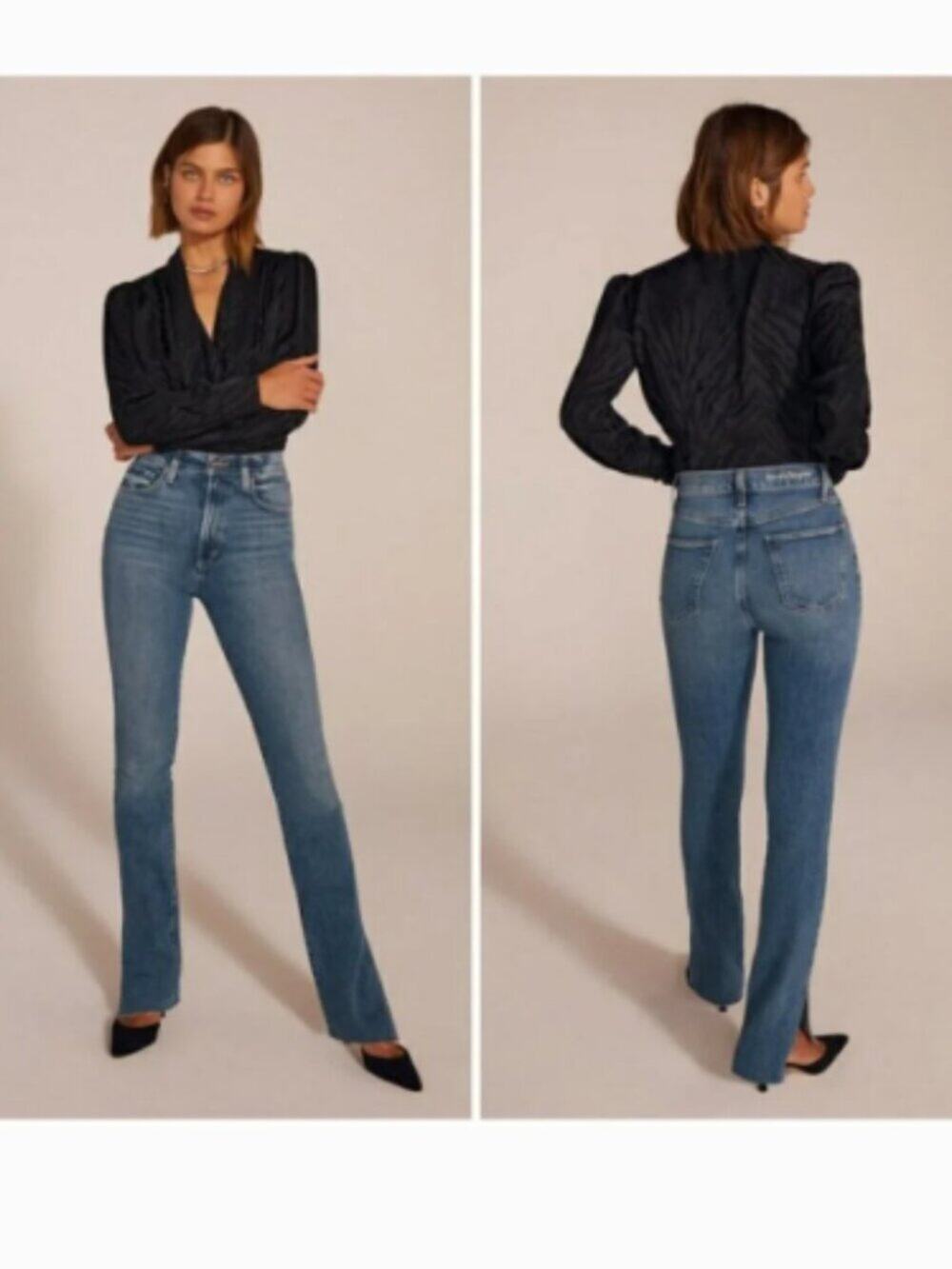 Favorite Daughter The Valentina Tower Cigarette Slit Hem High Rise Sz 29